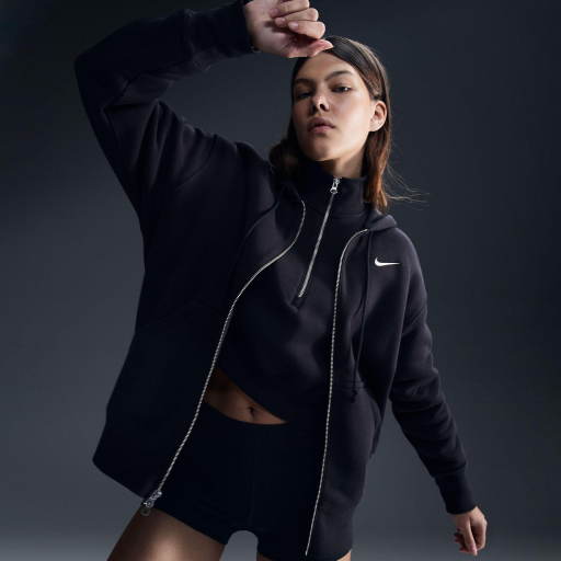 Дамска блуза с цип и качулка NIKE PHOENIX